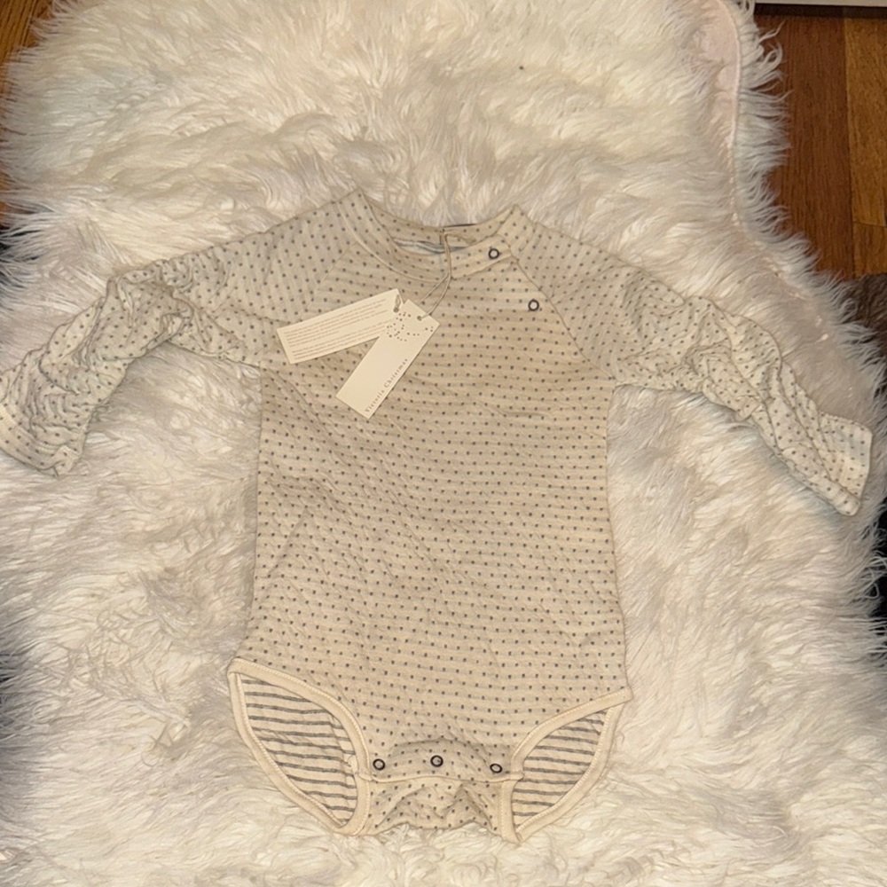 Victoria Christmas Cream Textured Knit Bodysuit